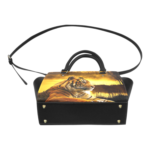 Tiger and Sunset Classic Shoulder Handbag (Model 1653)
