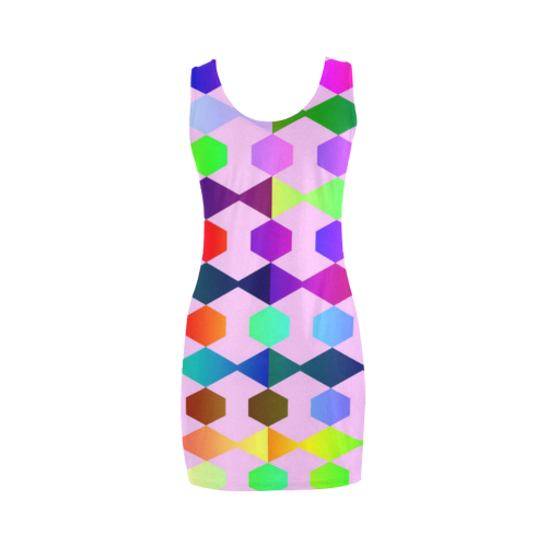 funny vivid pattern 3 Medea Vest Dress (Model D06)