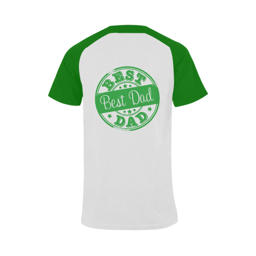 best dad green father Men's Raglan T-shirt (USA Size) (Model T11)