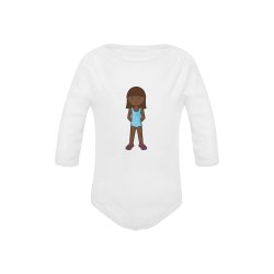 Swim girl - bathing suit swimming Baby Powder Organic Long Sleeve One Piece (Model T27)