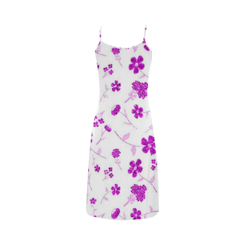 sweet sparkling floral, pink Alcestis Slip Dress (Model D05)