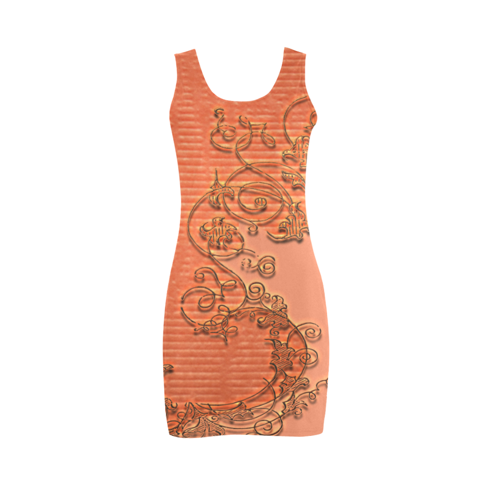 Floral design Medea Vest Dress (Model D06)