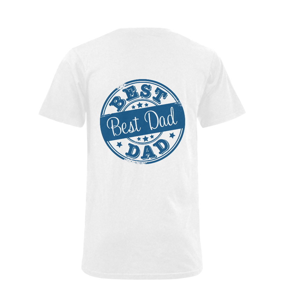 best dad blue father Men's V-Neck T-shirt (USA Size) (Model T10)