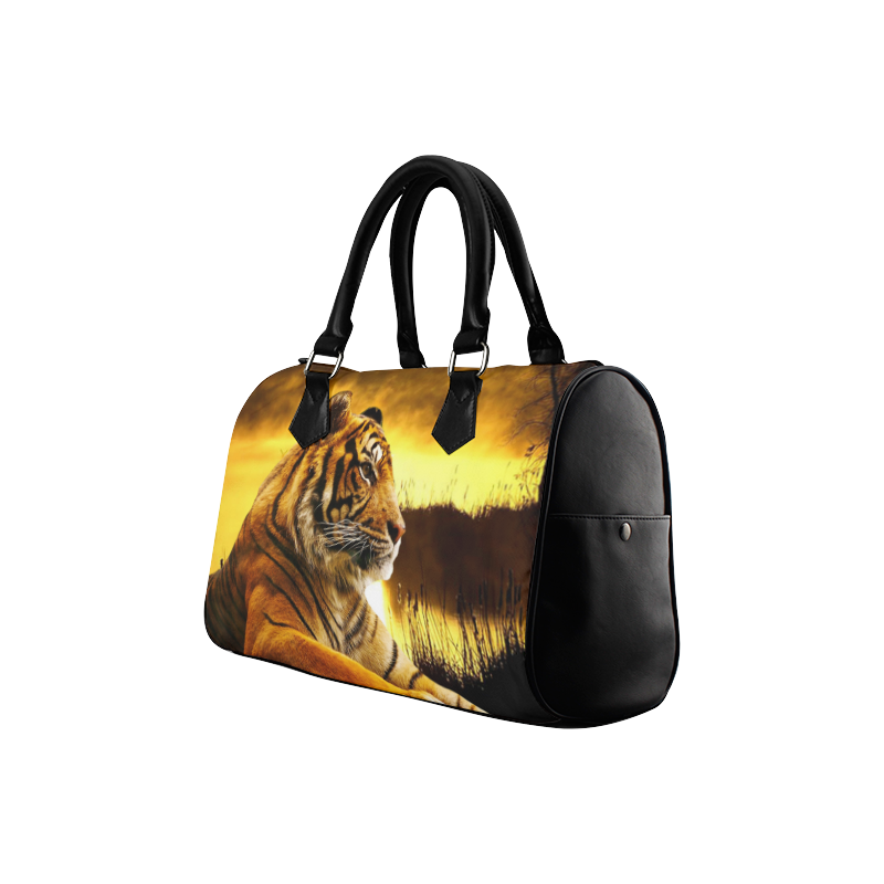 Tiger and Sunset Boston Handbag (Model 1621)