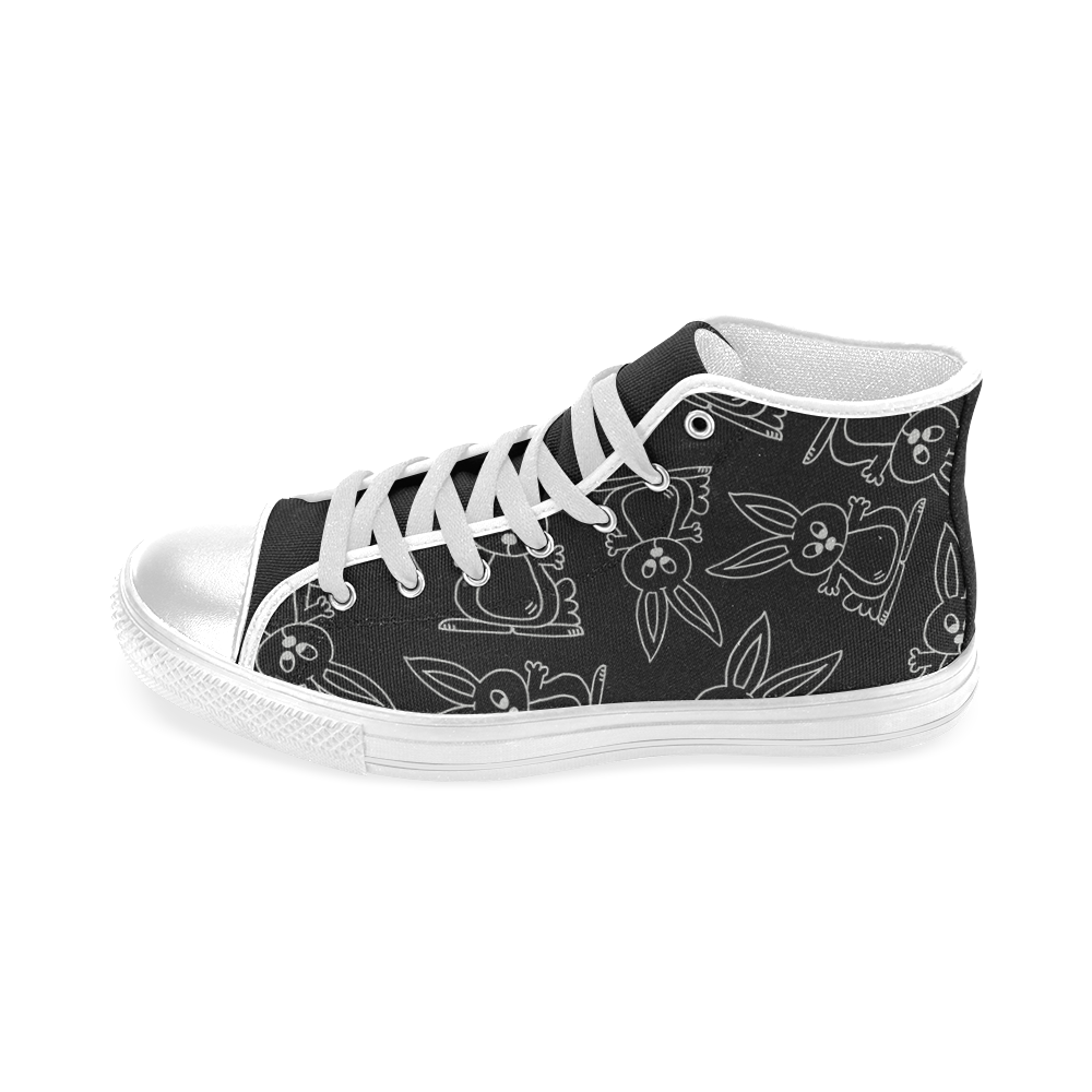 Bunny Pattern Men’s Classic High Top Canvas Shoes (Model 017)