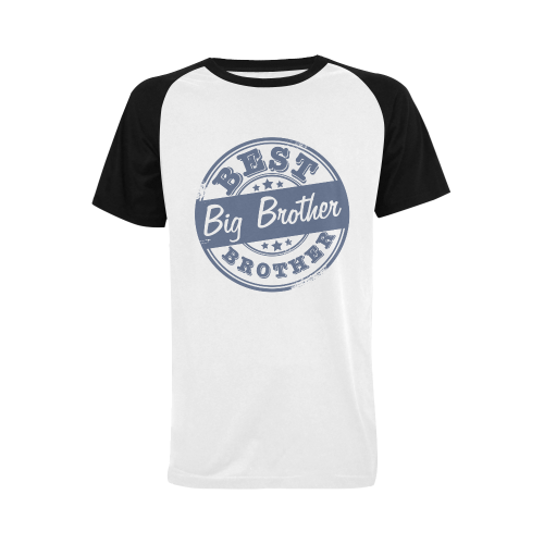best big brother blue Men's Raglan T-shirt (USA Size) (Model T11)
