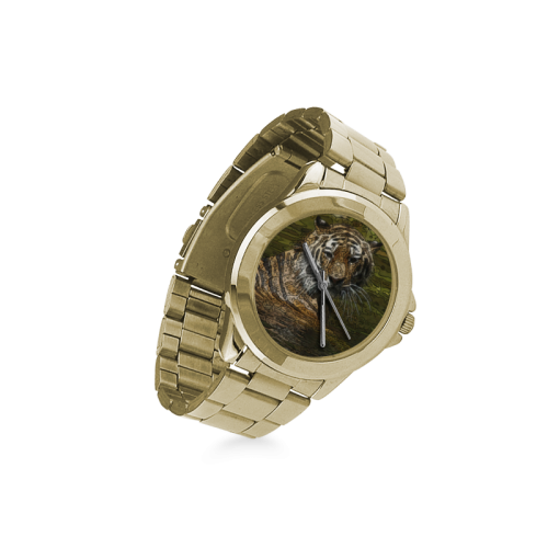 animal artstudion 15416 tiger Custom Gilt Watch(Model 101)