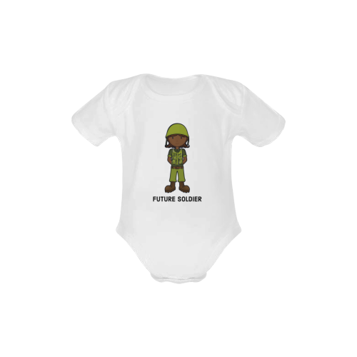 future soldier - army girl illustration Baby Powder Organic Short Sleeve One Piece (Model T28)