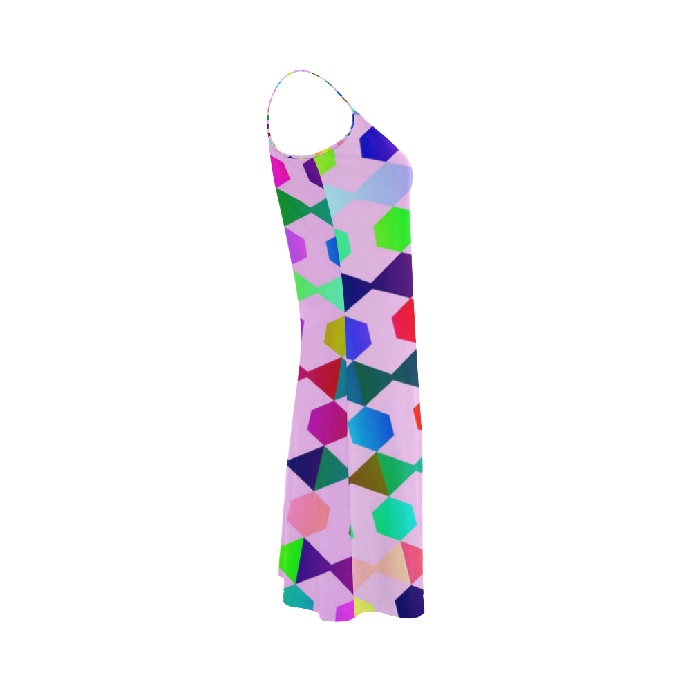 funny vivid pattern 3 Alcestis Slip Dress (Model D05)