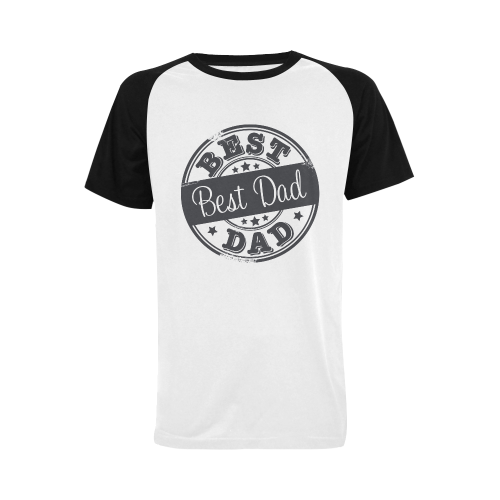 best dad grey father Men's Raglan T-shirt (USA Size) (Model T11)