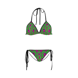 Fantasy Valentine in floral love and peace time Custom Bikini Swimsuit