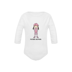 Future  Golf Girl - golfer pink Baby Powder Organic Long Sleeve One Piece (Model T27)