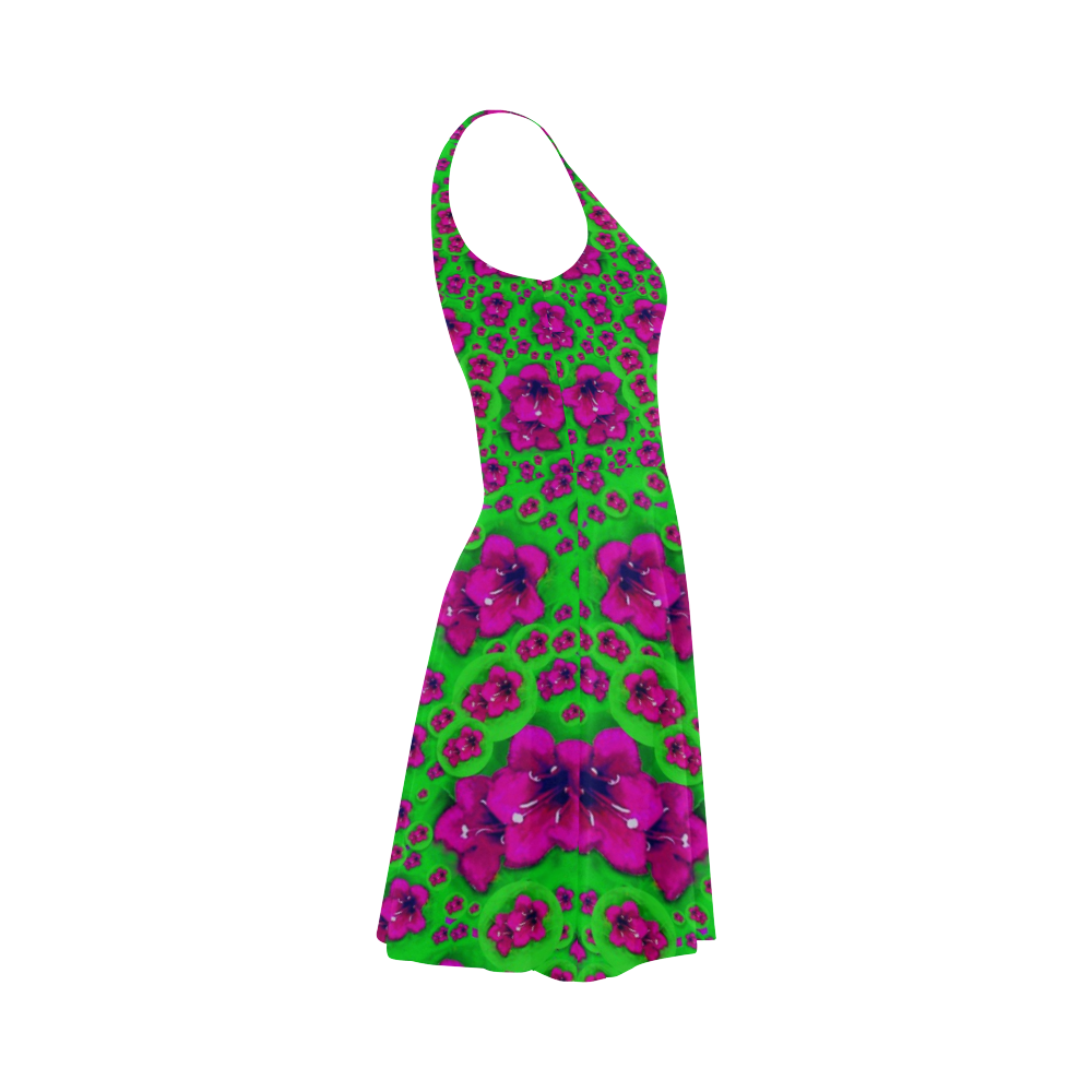 Fantasy Valentine in floral love and peace time Atalanta Sundress (Model D04)