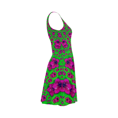 Fantasy Valentine in floral love and peace time Atalanta Sundress (Model D04)