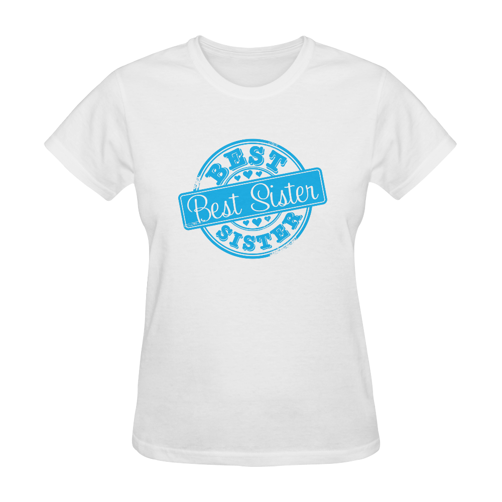 Best Sister blue Sunny Women's T-shirt (Model T05)