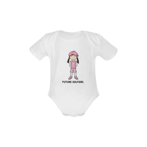 Future  Golf Girl - golfer pink Baby Powder Organic Short Sleeve One Piece (Model T28)