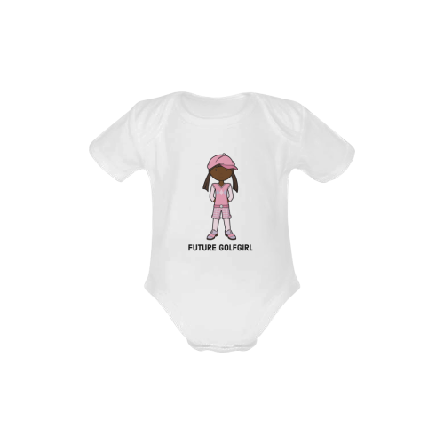 Future Golf Girl - golfer pink Baby Powder Organic Short Sleeve One Piece (Model T28)