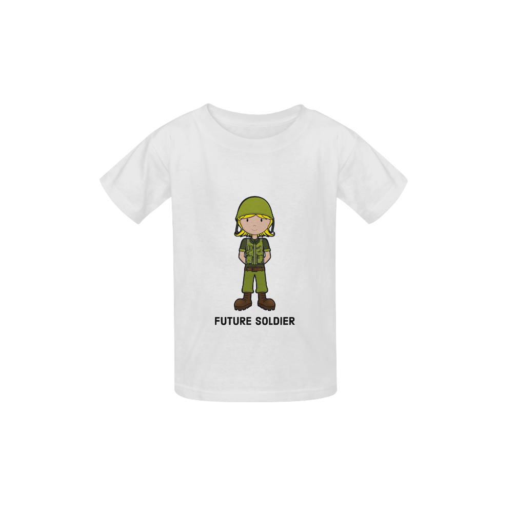 Future Soldier - Army Girl illustration Kid's  Classic T-shirt (Model T22)
