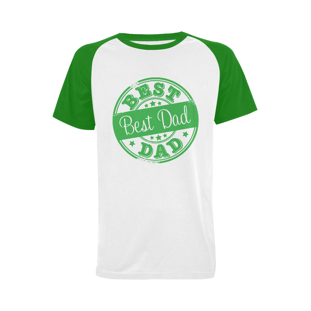 best dad green father Men's Raglan T-shirt (USA Size) (Model T11)