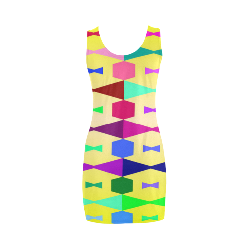 Funny vivid pattern 1 Medea Vest Dress (Model D06)