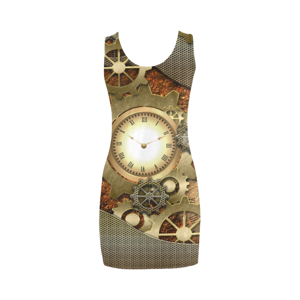 Steampunk, golden design Medea Vest Dress (Model D06)