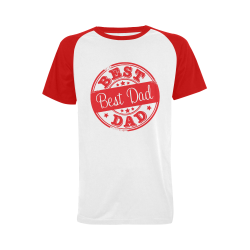 best dad red father Men's Raglan T-shirt (USA Size) (Model T11)