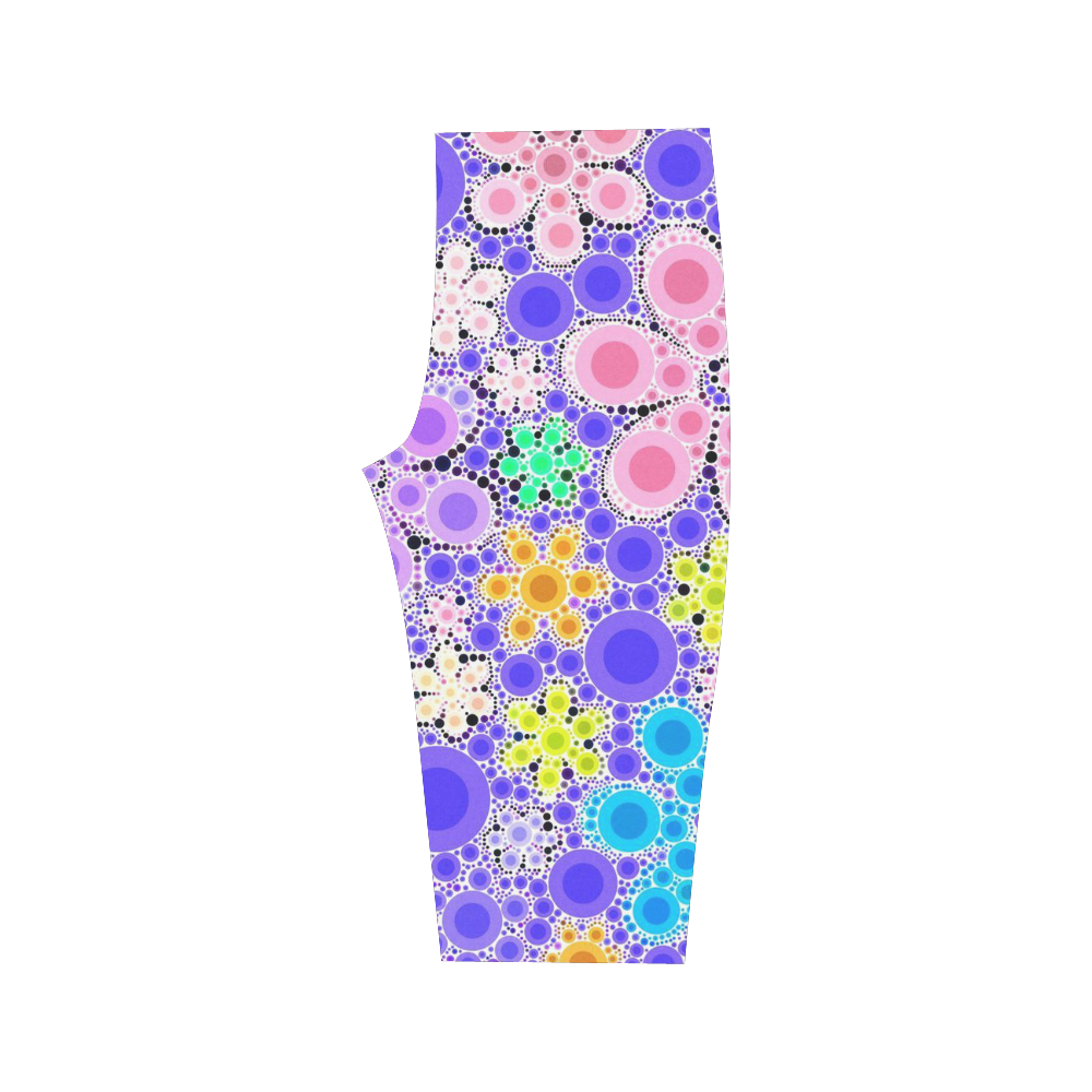 Bubble Flowers Hestia Cropped Leggings (Model L03)