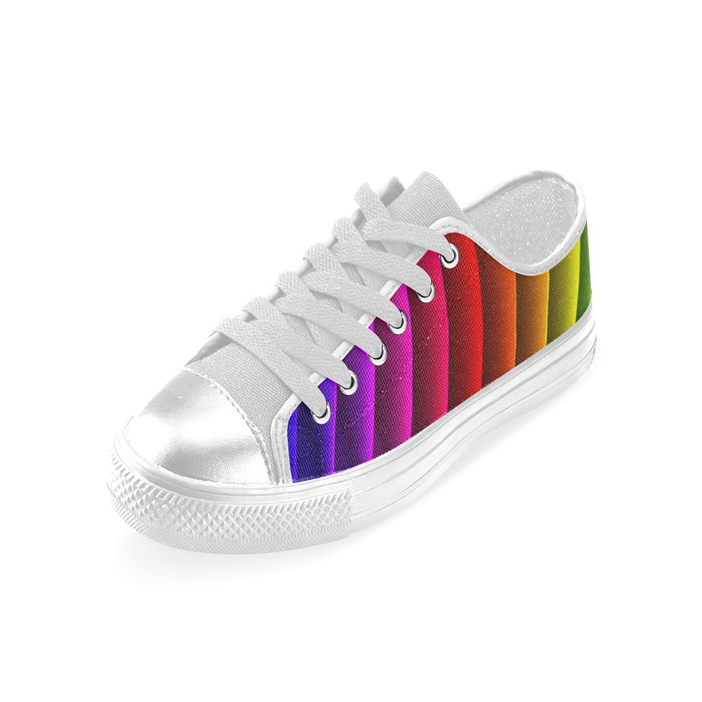 Colorful Rainbow Women's Classic Canvas Shoes (Model 018)