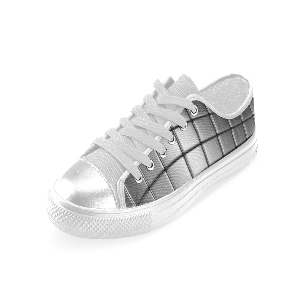 Silver Cubes Women's Classic Canvas Shoes (Model 018)