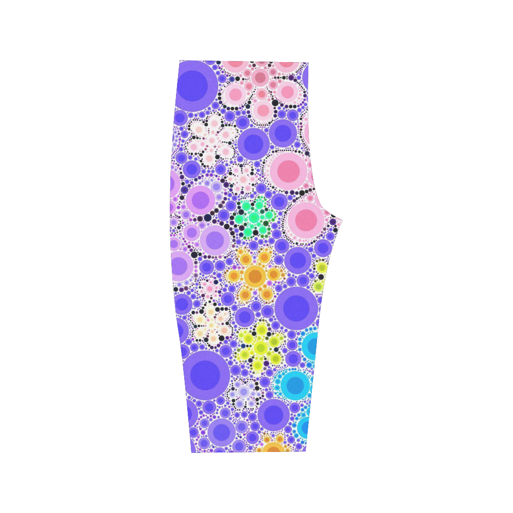 Bubble Flowers Hestia Cropped Leggings (Model L03)