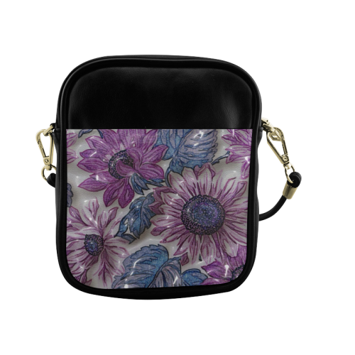 plastic flowers Sling Bag (Model 1627)