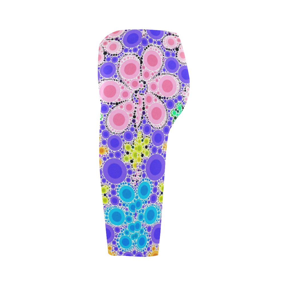 Bubble Flowers Hestia Cropped Leggings (Model L03)
