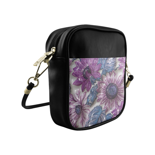 plastic flowers Sling Bag (Model 1627)