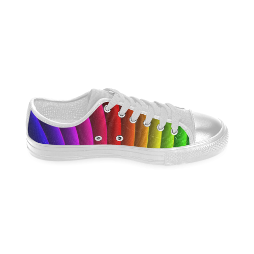Colorful Rainbow Women's Classic Canvas Shoes (Model 018)