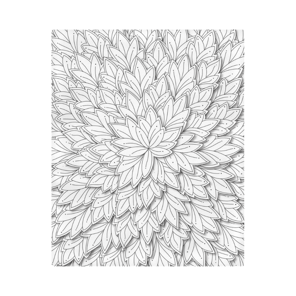 floating leaf pattern black white Duvet Cover 86"x70" ( All-over-print)