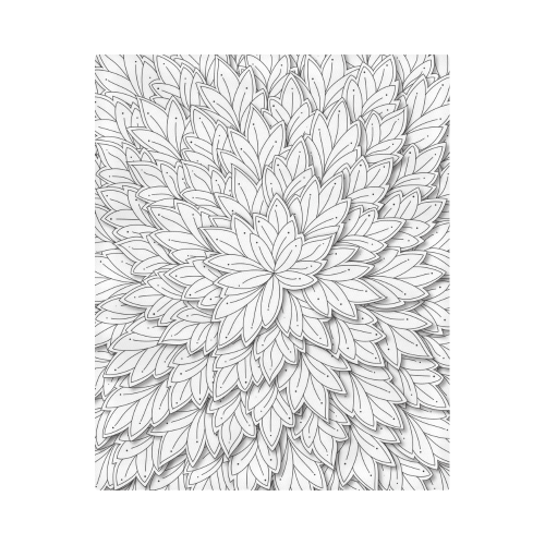 floating leaf pattern black white Duvet Cover 86"x70" ( All-over-print)