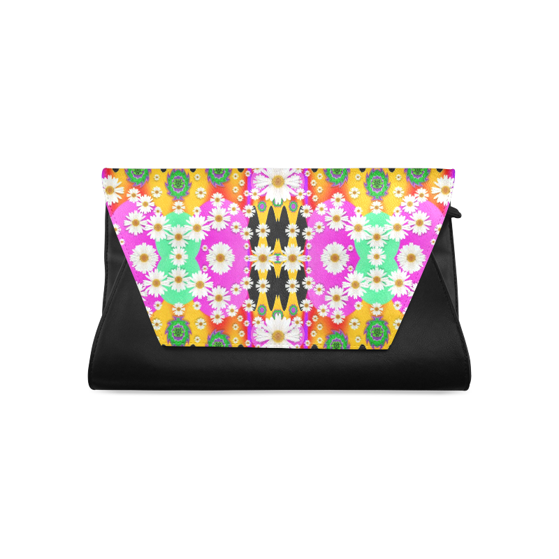 flowers above and under the peaceful sky Clutch Bag (Model 1630)