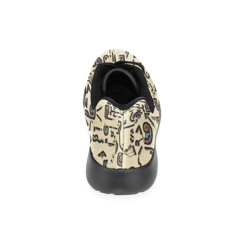 Hieroglyphs Pattern Women’s Running Shoes (Model 020)