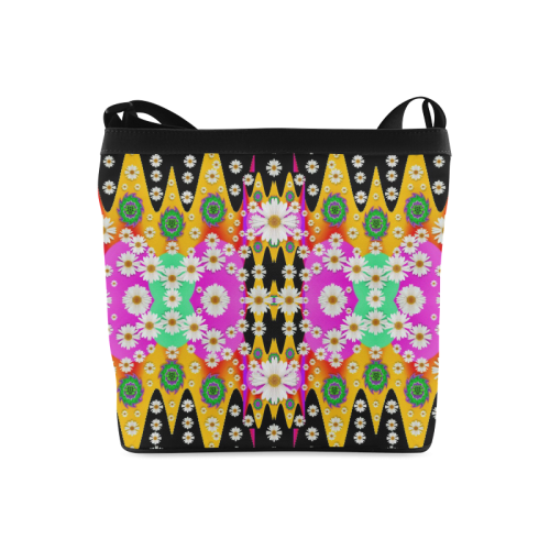 flowers above and under the peaceful sky Crossbody Bags (Model 1613)