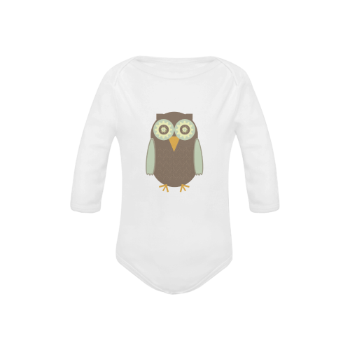 Brown Owl Baby Powder Organic Long Sleeve One Piece (Model T27)