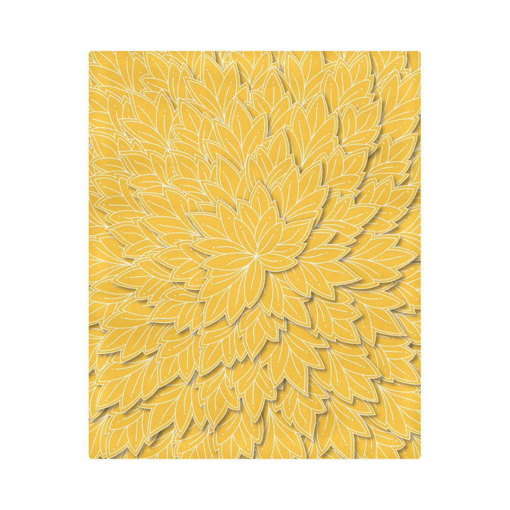 floating leaf pattern sunny yellow white Duvet Cover 86"x70" ( Alloverprint) ID D198093