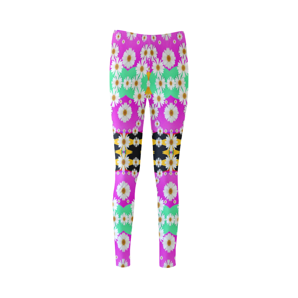 flowers above and under the peaceful sky Cassandra Women's Leggings (Model L01)