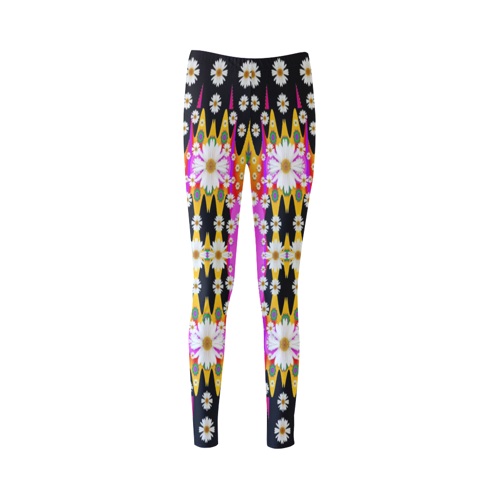 flowers above and under the peaceful sky Cassandra Women's Leggings (Model L01)