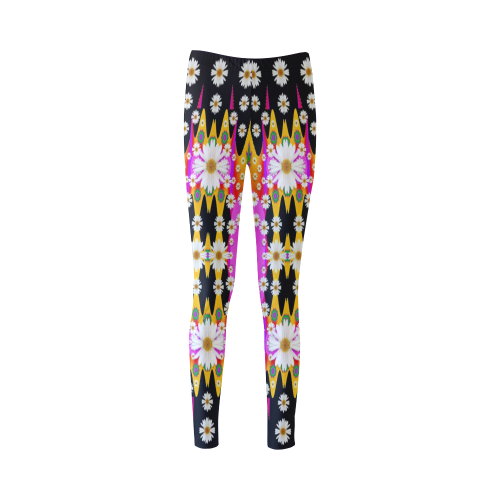 flowers above and under the peaceful sky Cassandra Women's Leggings (Model L01)