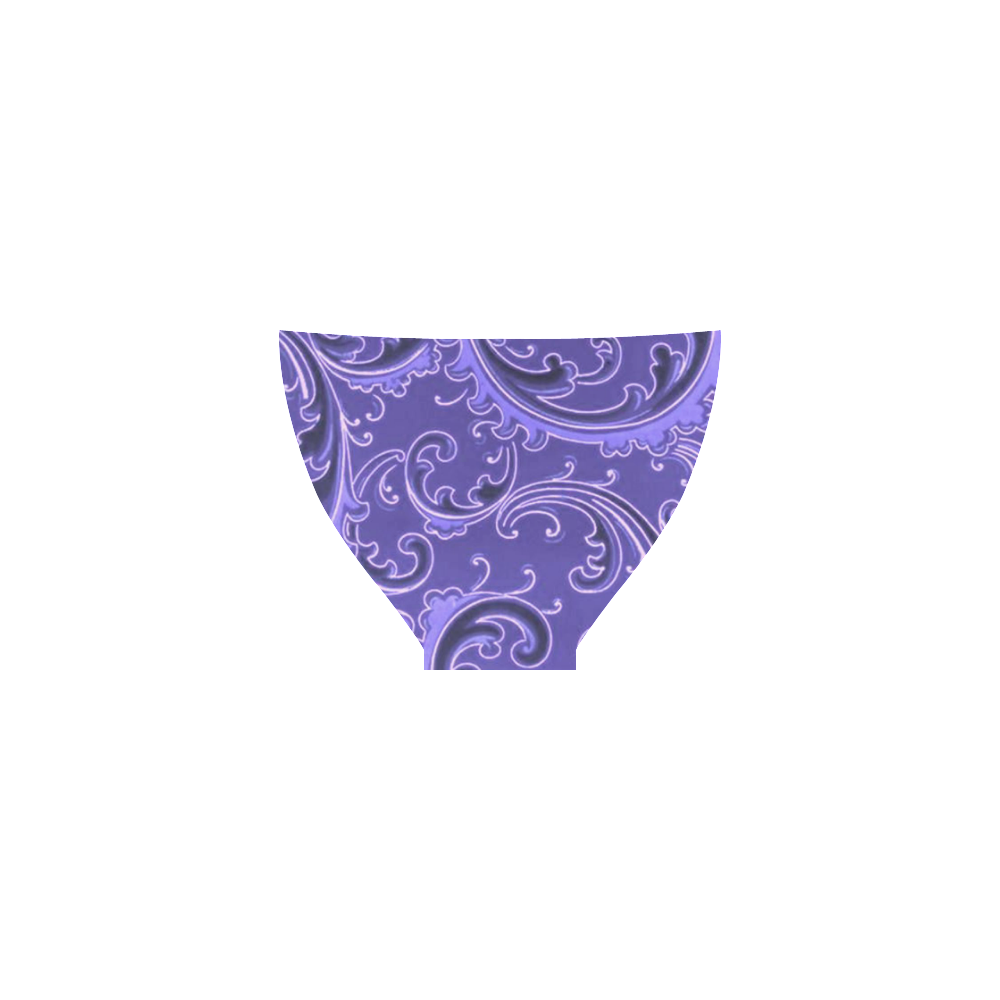 Vintage Swirls Curlicue Lavender Purple Custom Bikini Swimsuit