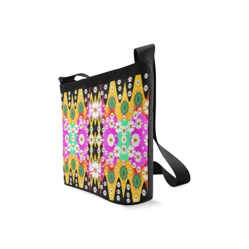 flowers above and under the peaceful sky Crossbody Bags (Model 1613)