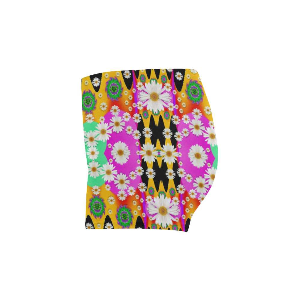 flowers above and under the peaceful sky Briseis Skinny Shorts (Model L04)