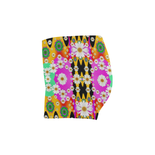 flowers above and under the peaceful sky Briseis Skinny Shorts (Model L04)