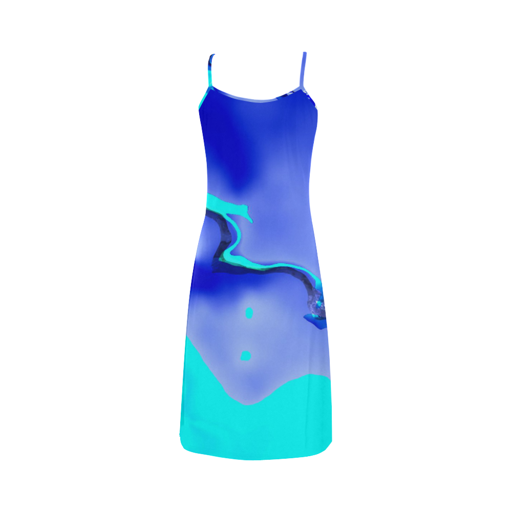 Abstract Fate, ocean Alcestis Slip Dress (Model D05)