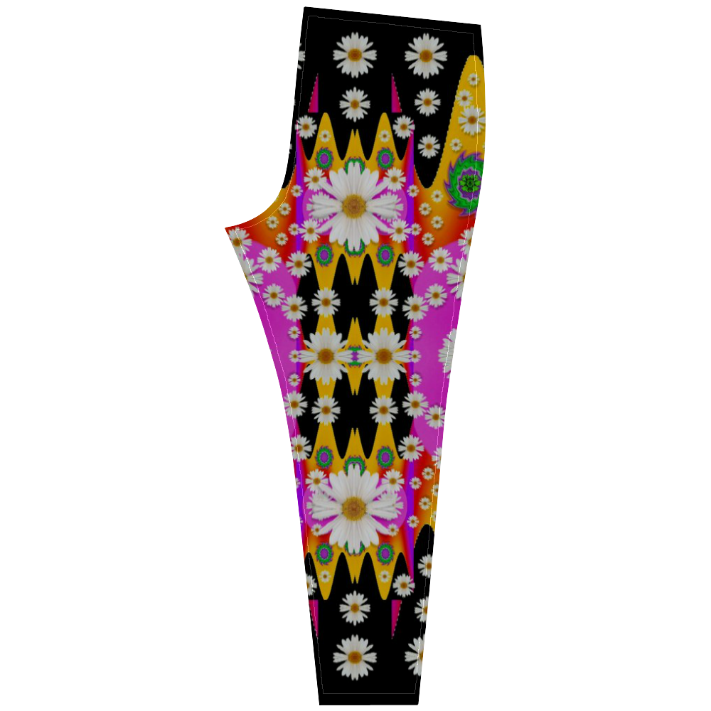 flowers above and under the peaceful sky Cassandra Women's Leggings (Model L01)